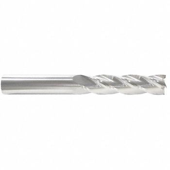 GRAINGER APPROVED Sq. End Mill Single End Carb 3/4, 19LL81