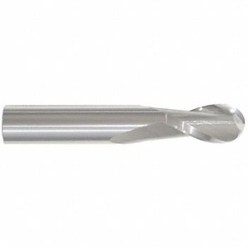 GRAINGER APPROVED Ball End Mill Single End 1/16 Carbide, 19LN23