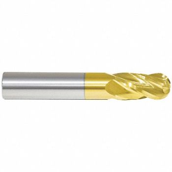 GRAINGER APPROVED Ball End Mill Single End 1/16 Carbide, 19LP48