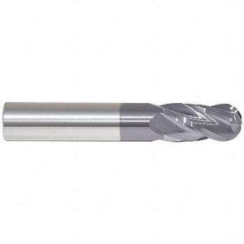 GRAINGER APPROVED Ball End Mill Single End 1.00mm Carbide, 19LR18