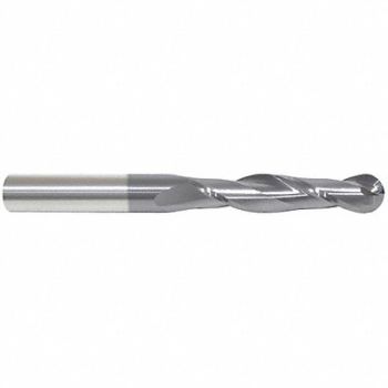GRAINGER APPROVED Ball End Mill Single End 3/16 Carbide, 19LT29