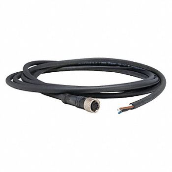 TELEMECANIQUE SENSORS Cordset 16.4 ft Black 250VAC/300VDC, 19MJ10