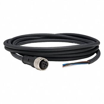 TELEMECANIQUE SENSORS Cordset 16.4 ft Black 250VAC/300VDC, 19MJ14