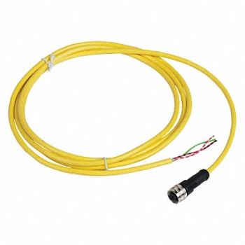 TELEMECANIQUE SENSORS Cordset 6.56 ft Yellow 250VAC/300VDC, 19MJ37