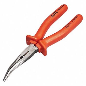 ITL Bent Needle Nose Plier 6-1/4 L Serrated, 19MU92