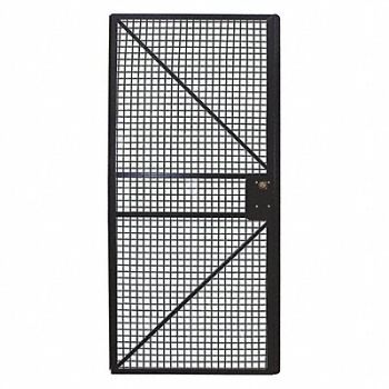 GRAINGER APPROVED Wire Mchn Grd Door 60 inx48 in Blk, 19N880