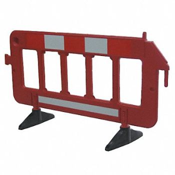 GRAINGER APPROVED Barrier Guard Polypropylene 77x40 Red, 19N882