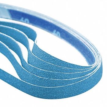 NORTON Sanding Belt 18 in L 1/4 in W 80 G PK5, 36WU06