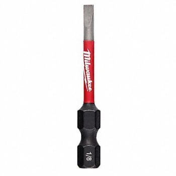 MILWAUKEE Insert Bit 1/4 Slotted 6-8 2, 19RK10