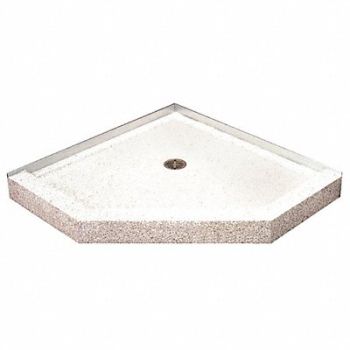 TERRAZZO-WARE Shower Base Neo-Angle 36 in x 36 in Tan, 19RU50