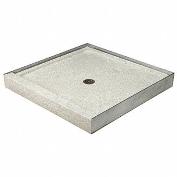TERRAZZO-WARE Shower Base Square 36 in x 36 in Tan, 19RU53