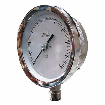PIC GAUGES Gauge Process 0 to 100 psi, 19RZ37