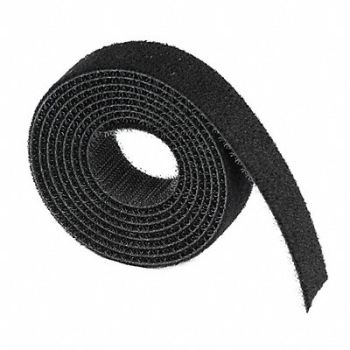 D-LINE Hook-and-Loop Cable Tie Roll 4 ft Black, 19RZ84