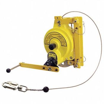 GEMTOR Retrieval Winch 50 ft 310 lb Yellow, 19TJ78