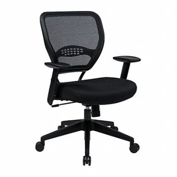 OFFICE STAR Desk Chair Mesh Black 19 to 23 Seat Ht, 19TW99