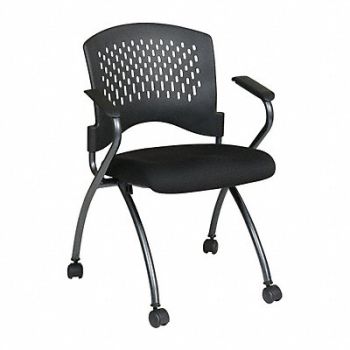OFFICE STAR Chair Folding Fabric/Metal Fabric PK2, 314K29