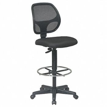 OFFICE STAR Chair Drafting Fabric/Metal, 19TX55