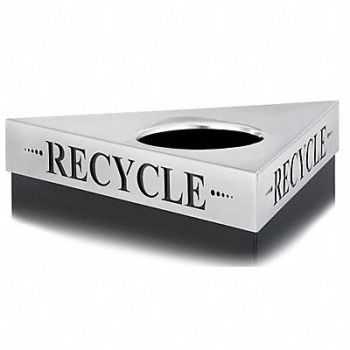 SAFCO Recycling Top Stainless Steel Silver, 19YA12