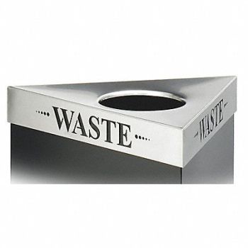 SAFCO Recycling Lid Flat Stays Open Slvr, 19YA13