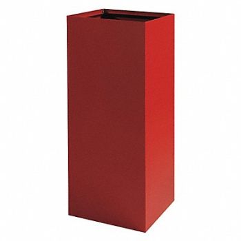 SAFCO Recycling Container Red 37 gal., 19YA60
