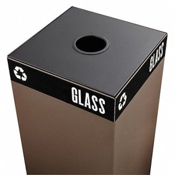 SAFCO Recycling Lid Steel Black, 19YA63