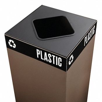 SAFCO Recycling Lid Steel Black, 19YA64