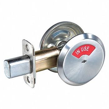 YALE Deadbolt w/Thumbturn Satin Chrome, 19YU81