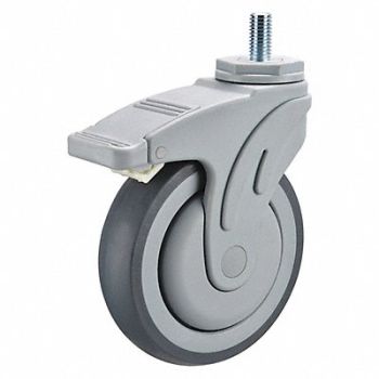 GRAINGER APPROVED Single-Wheel Threaded Stem Caster 4, 19YX06
