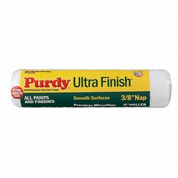 PURDY Roller Cover 9 L 3/8 Nap Microfiber, 19ZN37