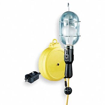 LUMAPRO Cord Reel w/Lamp Incan 20ft 18AWG 120VAC, 1A135