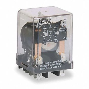 DAYTON Gen Purpose Relay 8 Pin Square 12VDC, 5YR32
