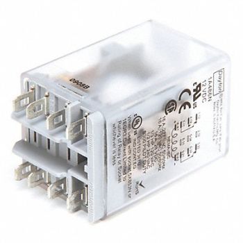 DAYTON H7996 Gen Purpose Relay 8 Pin Square 12VDC, 1A486