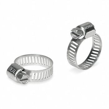 GRAINGER APPROVED Worm Gear Hose Clamp 9/16 W 5/16 ID PK10, 1A528