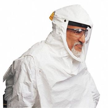 HONEYWELL NORTH Bib Hood White 100 Series, 1AAN9