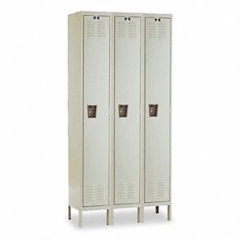 HALLOWELL Wrdrb Lckr 1x3Lckr Tan 78 x54 x24 Assm, 1AEG4
