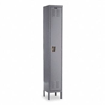 HALLOWELL G3738 Wardrobe Locker Lvrd 1 Wide 1 Tier Gray, 1AEG1