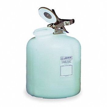 JUSTRITE Disposal Can 5 gal White Polyethylene, 1AD89