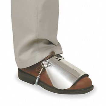 GRAINGER APPROVED Foot Guard Universal Size Silver PR, 1AG91