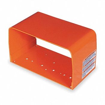 LINEMASTER Foot Switch Guard Steel Alert Orange, 1AGP8