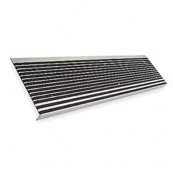 WOOSTER Stair Tread Black 48in W Extruded Alum, 1AJZ8