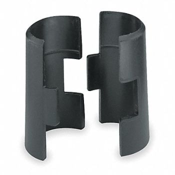METRO PlstcSpltSlv 1 .25x1.75x1 1/4in Blck PK4, 1AKE3