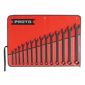 PROTO Combo Wrench St Steel Blk Oxd Stnd Ofst, 449N50