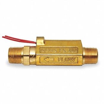 GEMS SENSORS Liquid Flow Switch Piston SPST 20VA, 1ALY3