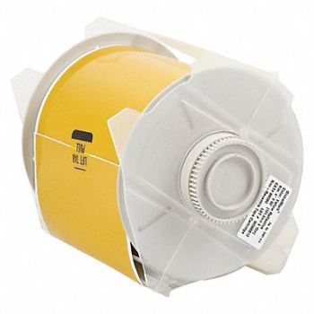 BRADY Tape Yellow 50 ft L 4 in W, 1ANA6