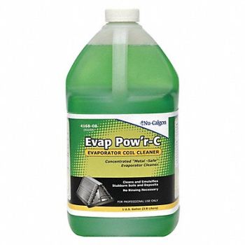 NU-CALGON Evaporator Cleaner Liquid 1 gal Green, 1ANJ3