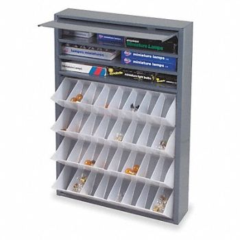 DURHAM MFG Bin Disp Cab Gray Pwdr Ctd 26 3/4 in, 1ANU6