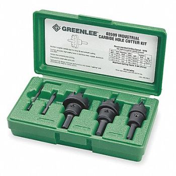 GREENLEE Hole Saw Kit Saw Range 7/8 to 1-3/8, 1ANV9