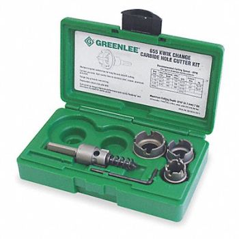GREENLEE Hole Saw Kit Saw Range 7/8 to 1-3/8, 1ANZ1