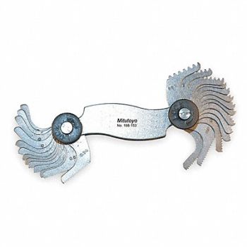 MITUTOYO Thread Pitch Gauge Set Thread Ang 60 deg, 1ARB8