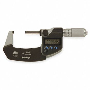 MITUTOYO Electronic Digital Micrometer 1 to 2 In, 1ARD5